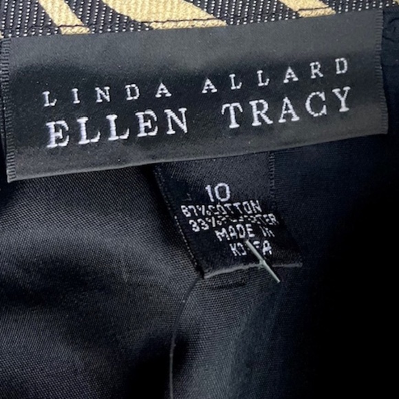 Linda Allard Ellen Tracy Black Animal Print Skirt Sz 10 NWT - Picture 4 of 5